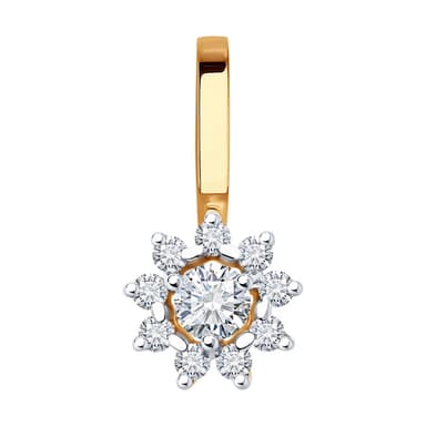 Подвеска из золота 585 с фианитами