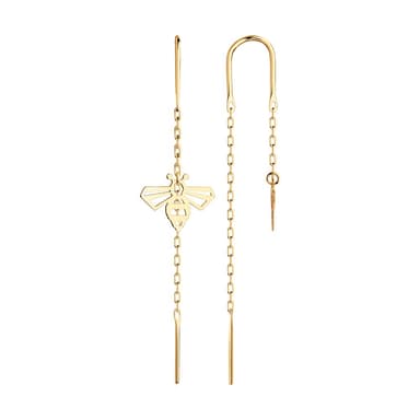 Серьги из золота 585 без вставки