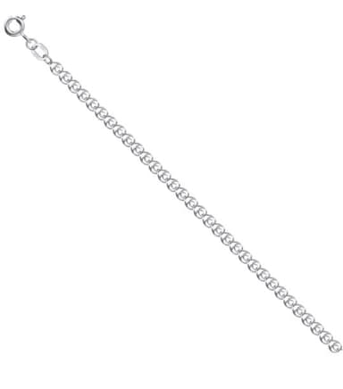 Цепь полновесная из серебра 925 без вставки