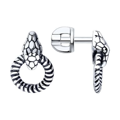 Серьги из серебра 925 без вставки