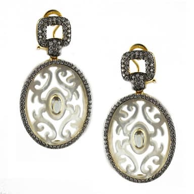 Серьги из серебра 925 с перламутром