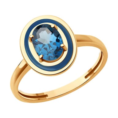 Кольцо из золота 585 с топазами