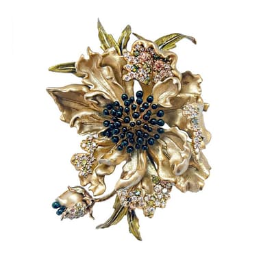 Брошь из бижутерный сплава с эмалью
