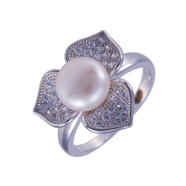 Кольцо из серебра 925 с жемчугом