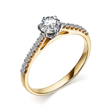 Кольцо из золота 585 с бриллиантом