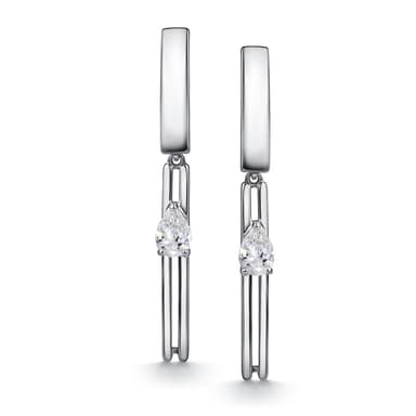 Серьги из серебра 925 с горным хрусталем