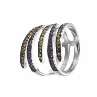 Кольцо из серебра 925 с кубическим цирконием