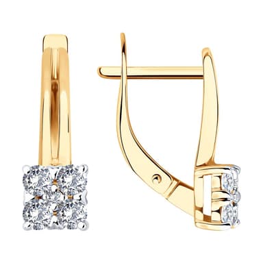 Серьги из Золота 585 с фианитами