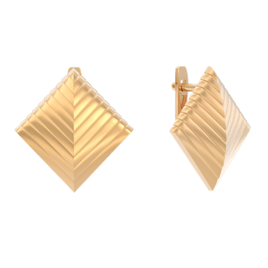 Серьги из золота 585 без вставки