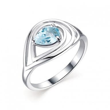 Кольцо из серебра 925 с топазами