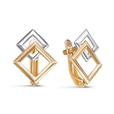 Серьги из золота 585 без вставки
