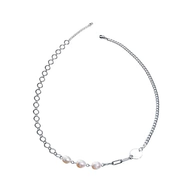 Колье из серебра 925 с жемчугом