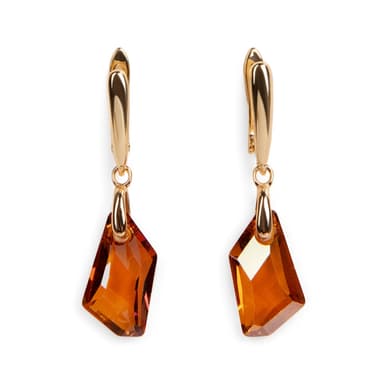 Серьги из стали с кристаллом swarovski