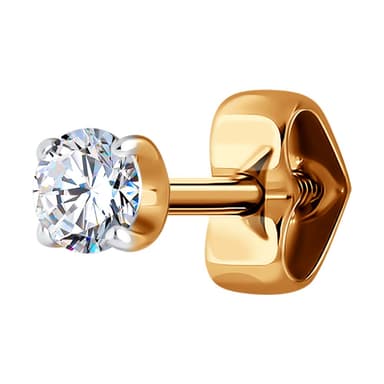 Серьга из Золота 585 с фианитами