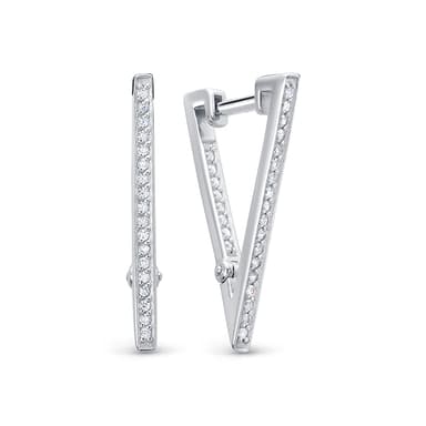 Серьги из серебра 925 с фианитами