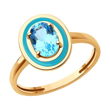 Кольцо из Золота 585 с топазами