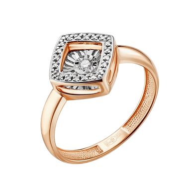 Кольцо из золота 585 с бриллиантом