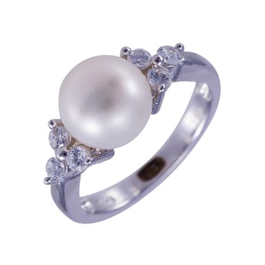 Кольцо из серебра 925 с жемчугом