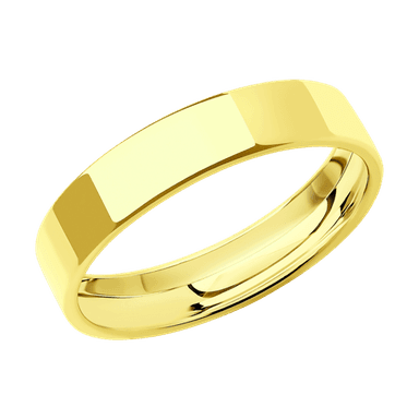 Кольцо обручальное из золота без вставки
