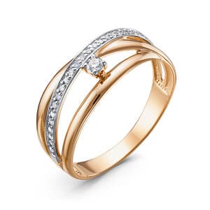 Кольцо из золота 585 с бриллиантами