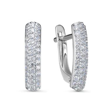 Серьги из серебра 925 с фианит