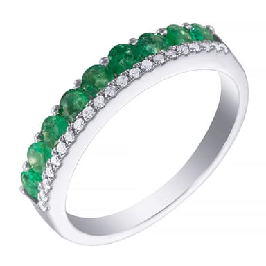 Кольцо из золота 585 с изумрудами