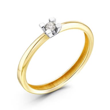 Кольцо из золота 585 с бриллиантом