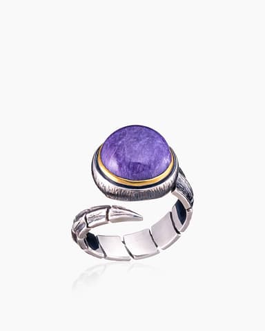 Кольцо из серебра 925 с чароит