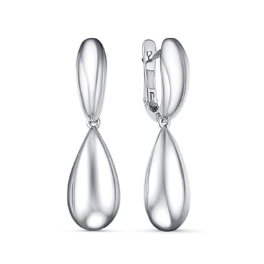 Серьги из серебра 925 без вставки