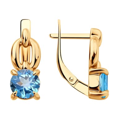Серьги из Золота 585 с топазами