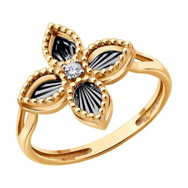 Кольцо из Золота 585 с фианитами