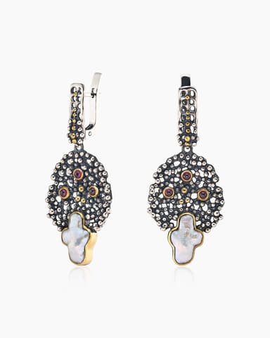 Серьги из серебра 925 с жемчугом