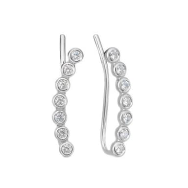 Серьги из серебра 925 с фианитами