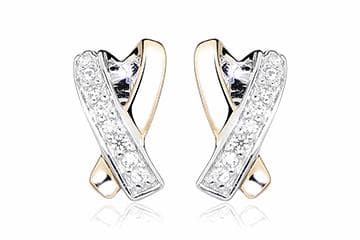 Серьги из серебра 925 с фианитами