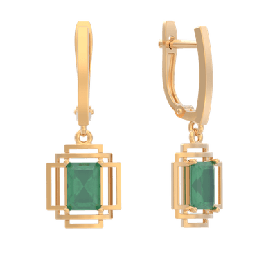 Серьги из золота 585 с агатами