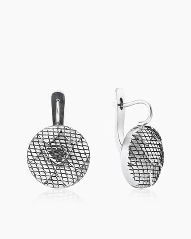 Серьги из серебра 925 с без вставки