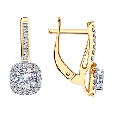 Серьги из Золота 585 с фианитами