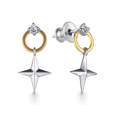 Серьги из серебра 925 с кристаллами swarovski