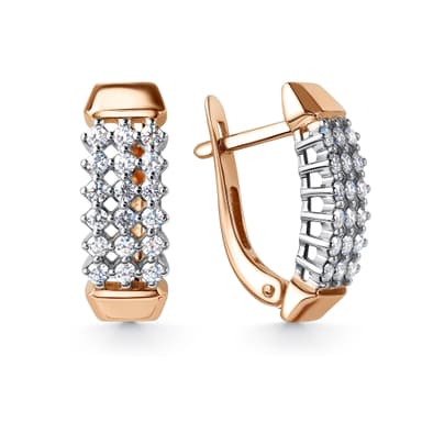 Серьги из золота 585 с бриллиантами