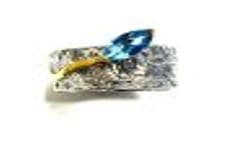 Кольцо из серебра 925 с топазом