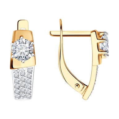 Серьги из Золота 585 с фианитами