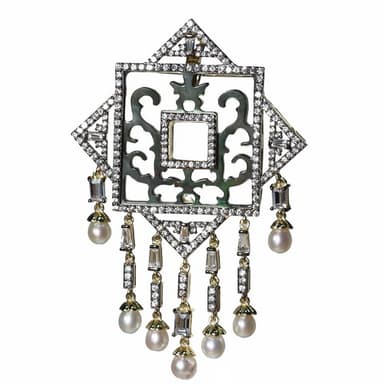 Брошь из серебра 925 с перламутром