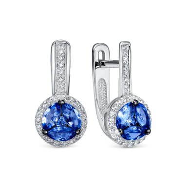 Серьги из золота 585 с сапфиром