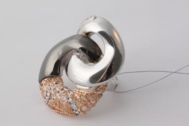 Кольцо из серебра 925 с фианитами