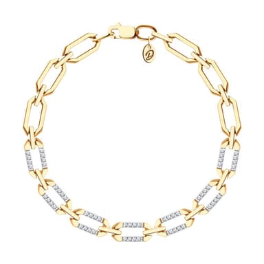 Браслет из Золота 585 с фианитами