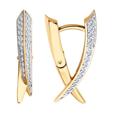 Серьги из Золота 585 с фианитами