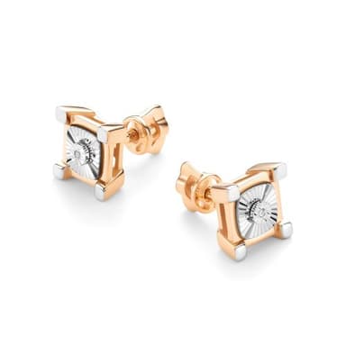 Серьги из золота 585 с бриллиантами