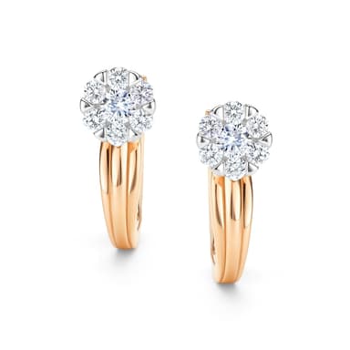 Серьги из золота 585 с бриллиантами