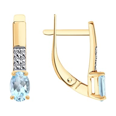 Серьги из Золота 585 с топазами