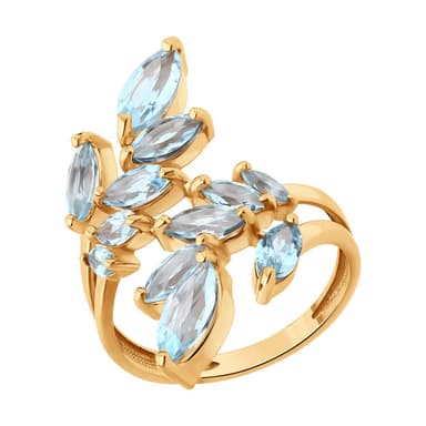 Кольцо из Золота 585 с топазами